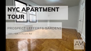 NYC Apartment Tour 1BR Apartment on Lincoln Rd Prospect Lefferts Gardens Brooklyn [upl. by Massab568]