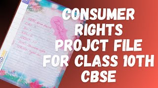 Consumer Rights Project Class 10  SST Project NCERT [upl. by Kendal728]