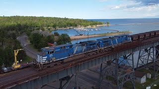 LSampI Marquette Ore Dock Drone Video [upl. by Llehcal]