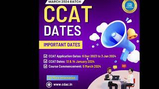 CDAC CCAT March 2024  cdac ccat  cdac ccat exam march 2024  cdac ccat preparation cdac [upl. by Oiredised]