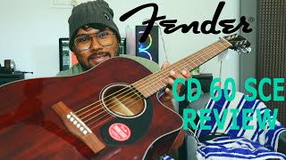 Fender CD60SCE All Mahogany Acoustic Guitar ll Review amp Sound ll Sourav Mandal [upl. by Nadabb874]