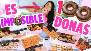 ME COMO 100 DONAS 🍩 RETO MUKBANG  50000 CALORIAS 😱  Mariale [upl. by Figge582]