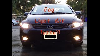 CIVIC SI FOG LIGHTS INSTALL [upl. by Resiak]