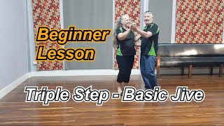 Triple Step Basic Jive Moves for Beginners Swing Steps Rock amp Roll Lesson One [upl. by Jennie]