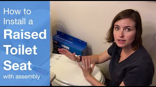 How to Install a Raised Toilet Seat with Assembly  Carex Raised Toilet Seat [upl. by Leinto]