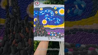 The starry night  Starry night van gogh  clay art  clayart  thestarrynight  shorts [upl. by Ajad]