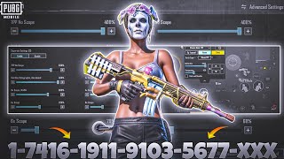 NEW UPDATE 34🔥BEST SENSITIVITY CODE  CONTROL SETTINGS BGMIPUBG MOBILE [upl. by Zendah]