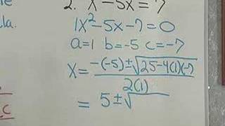 Math Help Quadratics The Quadratic Formula [upl. by Terencio579]