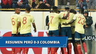 Perú vs Colombia 03 goles y resumen del partido preparatorio Copa América 2019 [upl. by Notyalc]