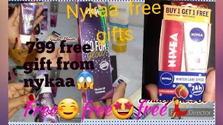 Nykaa haulNykaa birthday gift 799😱kNykaa festive haulNykaa free gifts worth 799Smiley Flower [upl. by Ruhtracam]