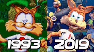 Evolution of Bubsy Games 19932019 [upl. by Killarney449]