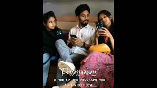 Possessive girlfriend Whatsapp Status Boy and girl possessiveness ❣️ shorts lover bestie magic [upl. by Eilime985]