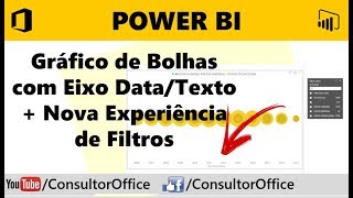 Power BI  Gráfico de dispersão com Texto  Nova Experiência de Filtros [upl. by Adnomar782]