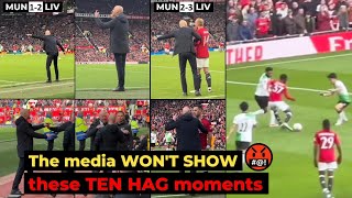 The media wont show this video of Ten Hag passionately giving tactics to Man United vs Liverpool [upl. by Eita]