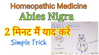 ABIES NIGRA Homeopathic Medicine  एबिस निगराँ होमेओपेथी मेडिसिन  MnemonicTrick [upl. by Artimed]