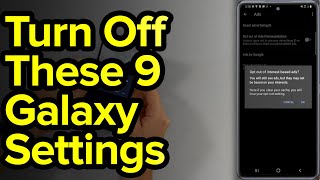 9 Samsung Galaxy Settings You Need To Turn Off Now [upl. by Cookie]