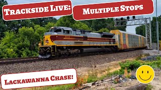 Rail Moments roll up trackside chasing Norfolk Southern Heritage Locomotive 1074 [upl. by Eirak]