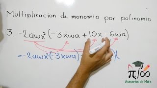 Multiplicación de monomio por polinomio  Ejemplo 3 [upl. by Aihsatal]