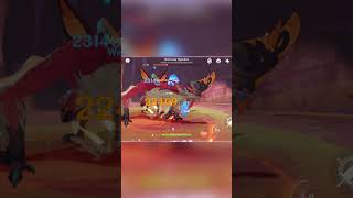 Team Diluc Vs Natlan Dragon genshin genshinimpact [upl. by Froemming29]