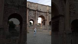 Arch of Constantine is one of three surviving ancient Roman triumphal arches in Rome Italy travel [upl. by Ynettirb826]