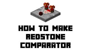 Minecraft Survival How to Make Redstone Comparator [upl. by Emmye]