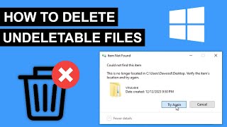 How To Delete Undeletable Files amp Folders In Windows 1087 No Software [upl. by Gass]