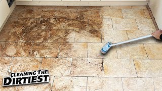 I Cleaned The Worlds DIRTIEST Tile Floor [upl. by Hawthorn]