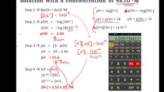 Calculating pH pOH H H3O OH of Acids and Bases  Practice [upl. by Alarick516]