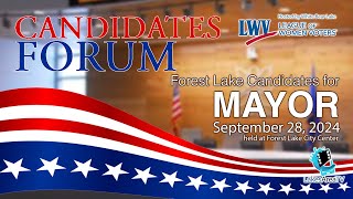 Forest Lake Mayor Candidate Forum 2024 [upl. by Ynnij387]