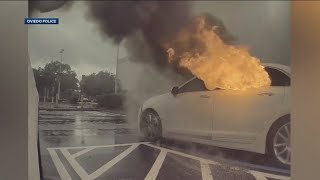 Florida woman was shoplifting when her car caught fire with 2 children inside [upl. by Neirad]