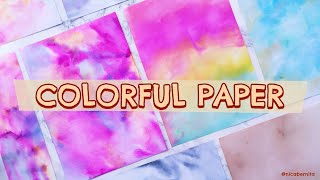 HOW TO MAKE COLORED PAPER AT HOME 🌜 TURNING WHITE PAPER INTO COLOR PAPER SHEETS 🌛 PATTERN PAPER [upl. by Blackstock61]