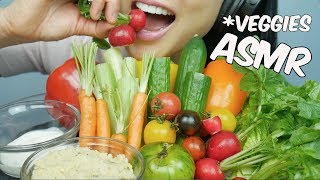 ASMR Veggie Platter EXTREME CRUNCHY EATING SOUNDS No Talking  SASASMR [upl. by Iddo]