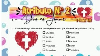 ATRIBUTO Dios es amor 💗💗clase biblica de los atributos de Dios para niños cristianos [upl. by Rockafellow]