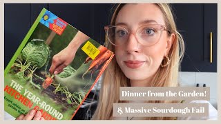 Making Dinner from the Garden 🥗 amp Sourdough Recipe Fail 🙃  Weekly Weekend Vlog 71 [upl. by Ellerad]