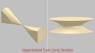 Hyperboloid Video Tutorial Autodesk Inventor [upl. by Reffinej]