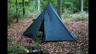 TIPI TARP SHELTER amp FIREWOOD [upl. by Ariahs870]