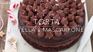 TORTA MASCARPONE E NUTELLA senza uova e senza burro Ricetta Facile  Chiarapassion [upl. by Anahoj]