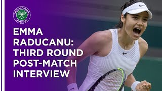 Emma Raducanu Third Round PostMatch Interview  Wimbledon 2021 [upl. by Tigges]