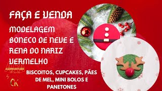 Modelagens Conceituais em Pastas Comestíveis II  Papai Noel e Rudolf a Rena do Nariz Vermelho [upl. by Ahseim]