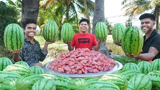 WATERMELON CHICKEN BIRYANI  Yummy Watermelon Dum Biryani Recipe  Village food [upl. by Yruj]