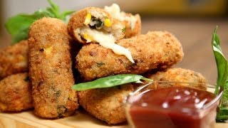 Potato Croquettes Recipe  Easy To Make Snack Recipe  The Bombay Chef  Varun Inamdar [upl. by Annirtak]