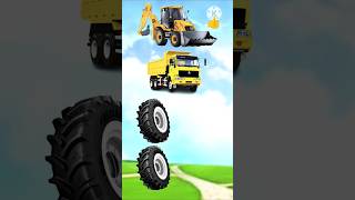 Rounding tyres to JCB Truck Roller amp Combine  Magic video vfx shorts [upl. by Hajidak83]