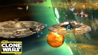 Epic Star Wars Clone Wars Space Battle [upl. by Lebasiram577]