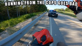 Sport Bike Runs Away From The Cops BIKES VS COPS [upl. by Averill]