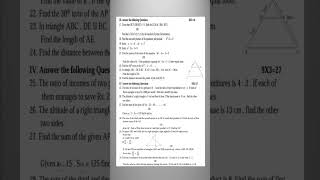 SSLC 2024 midterm exam maths model question papersslcmathsclass [upl. by Kella]