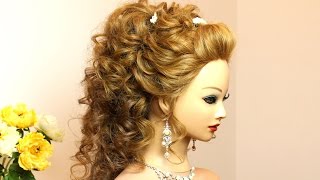 Curly wedding hairstyle for long hair tutorial [upl. by Leur633]