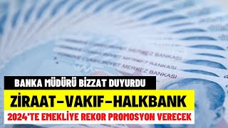 Ziraat Bankası Halkbank Vakıfbank Emeklilere Müjdeleri 1930da Açıkladı Yeni Promosyon Listesi [upl. by Thorsten593]