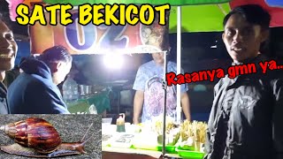 KULINER MALAM BARENG TEAM GWSMpertama kali makan sate bekicot [upl. by Aelak]