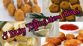 5 easy tiffins item ideas  kids tiffin ideas  easy recipes  বাচ্চাদের টিফিনের ৫টি সহজ রেসিপি । [upl. by Mailli260]