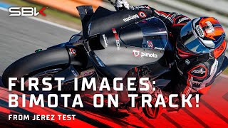 BIMOTA ARE BACK first footage as the KB998 takes to the Jerez track 🎥  Jerez WorldSBK Test 🛠️ [upl. by Einram]